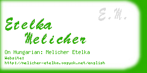 etelka melicher business card